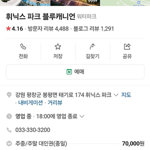 휘닉스 평창 블루캐니언 워터파크