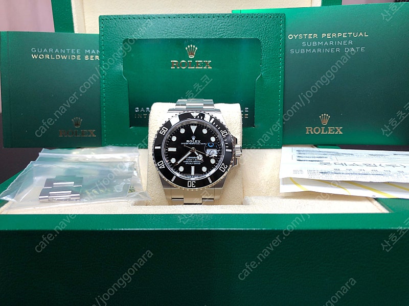 로렉스 서브마리너 데이트41mm 국내 23년 126610 영수증 풀셋