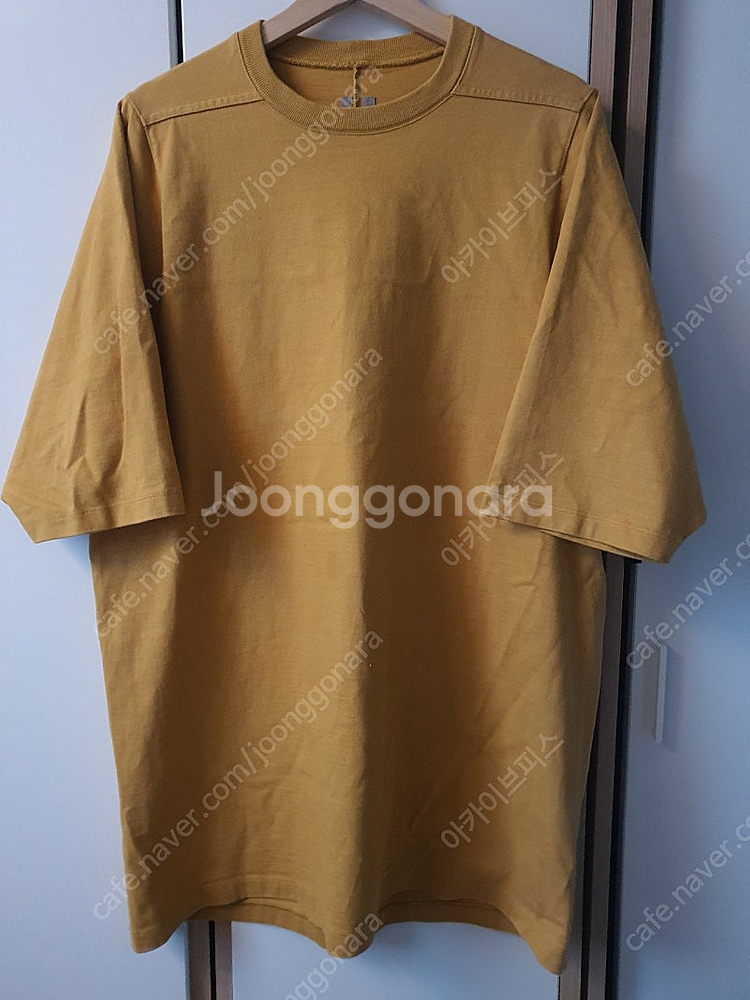 릭오웬스 15ss 머스타드 반팔 티셔츠--1