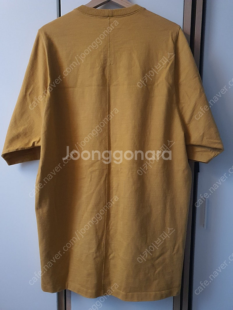 릭오웬스 15ss 머스타드 반팔 티셔츠--2
