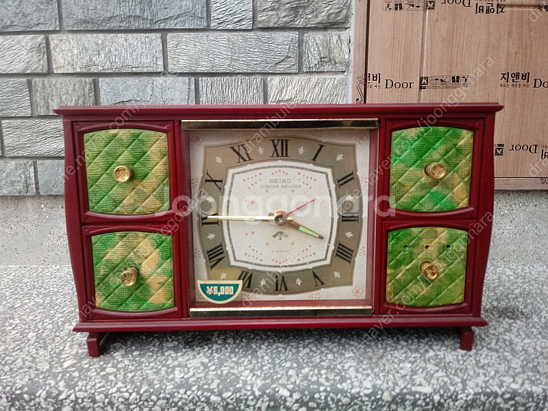 빈티지 일제 SEIKO 세이코 태엽식 오르골 알람 탁상...--0