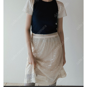 (새상품)오버듀플레어 스팽글 스커트 레이어드 스커트 [slip skirt set]spangle layer skirt