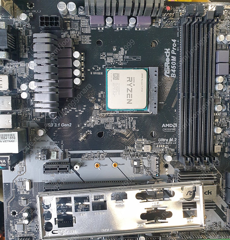 ASRock B450 Pro4 マザーボード + Ryzen 7 2700X
