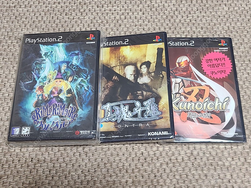 플레이스테이션2 PS2 그림그리모어, 진혼두라, 쿠노이치 게임 3개 신품