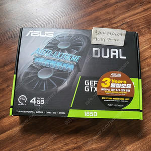 (미사용)ASUS DUAL 지포스 GTX 1650 P EVO D6 4GB