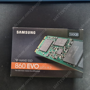 SSD) 삼성 860 EVO m.2 sata 500g 단순개봉 미사용