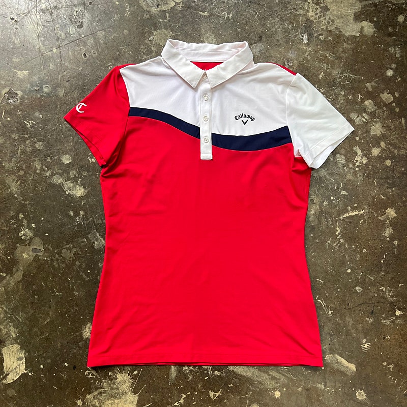 90) 캘러웨이 골프 반팔카라 티셔츠 이태리원단 여성 골프웨어 골프 의류