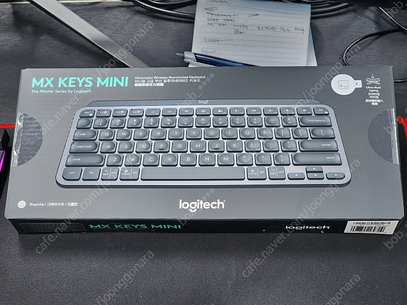 로지텍 MX KEYS MINI 그래파이트 정발 새제품 (로지볼트 포함) 팝니다.