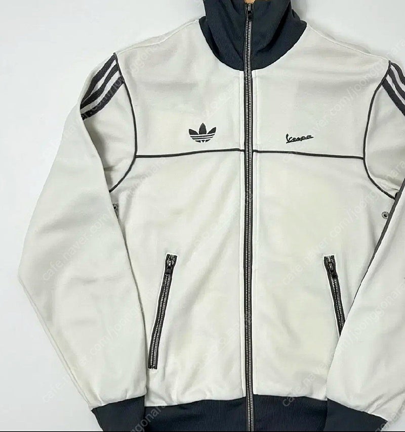Adidas 아디다스 베스파 화이트 챠콜 져지 자켓