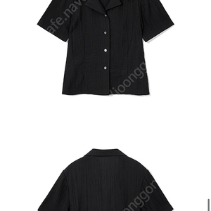 Ore 오어 Delphy Pleats Shirts Black