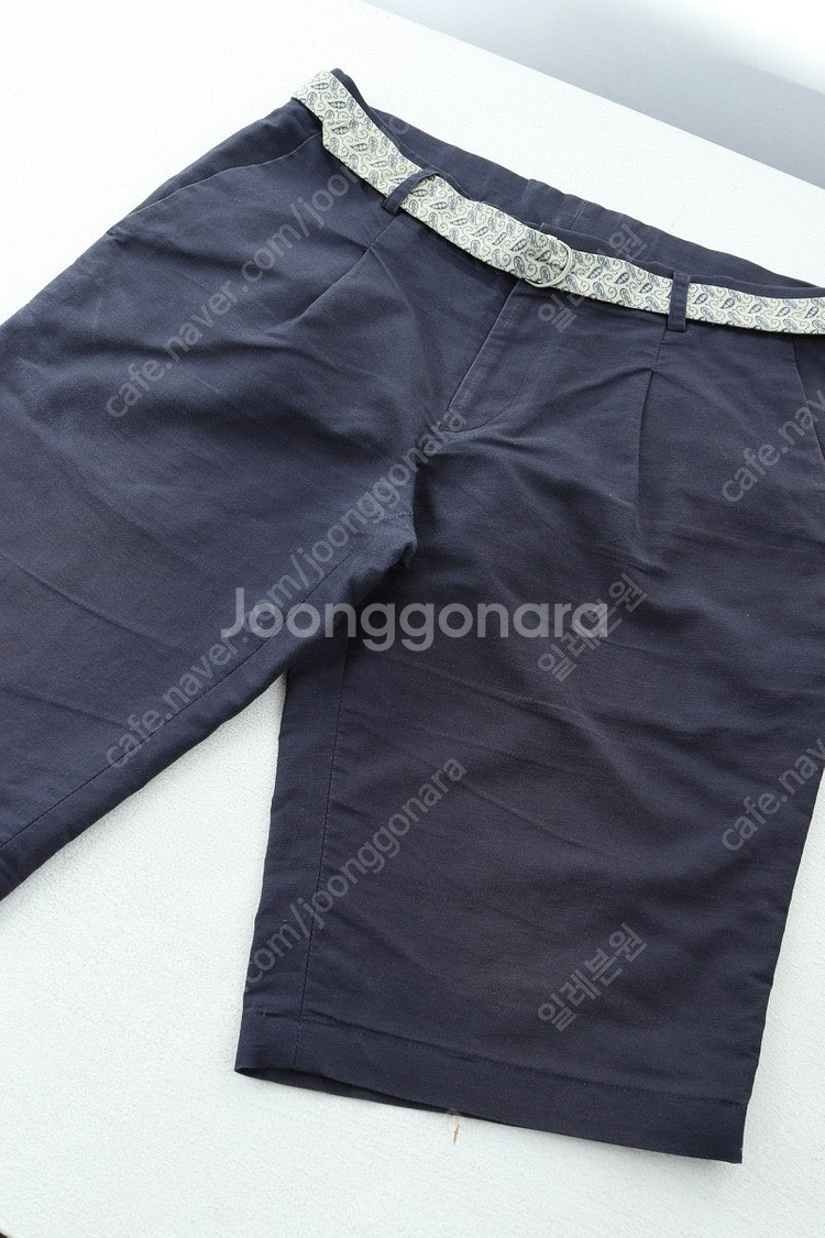 (L) 솔리드옴므 반바지 팬츠 네이비 면 올드스쿨 기본...--0