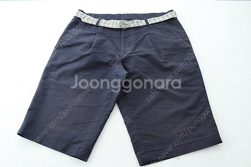 (L) 솔리드옴므 반바지 팬츠 네이비 면 올드스쿨 기본...--1