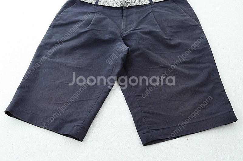 (L) 솔리드옴므 반바지 팬츠 네이비 면 올드스쿨 기본...--3