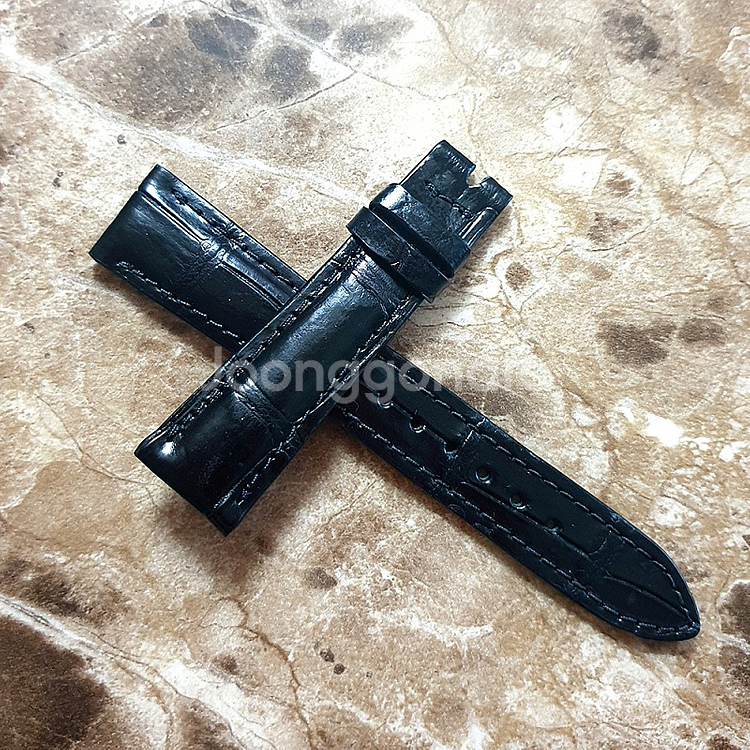저먼 블랙 BLACK 수제 악어 가죽 남자 여자 스포츠...--0