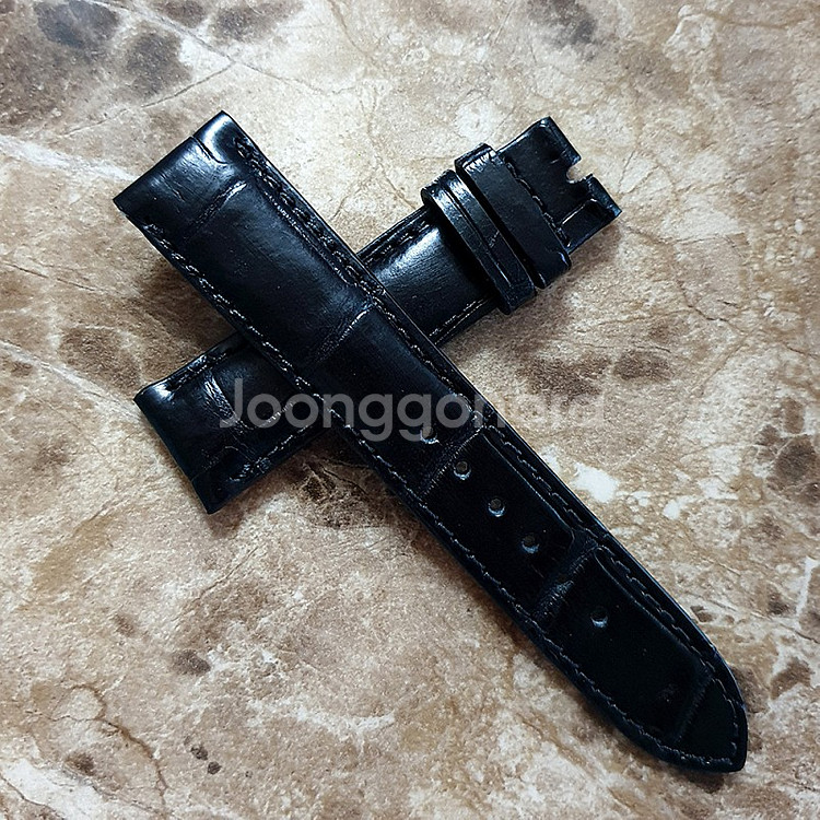 저먼 블랙 BLACK 수제 악어 가죽 남자 여자 스포츠...--6