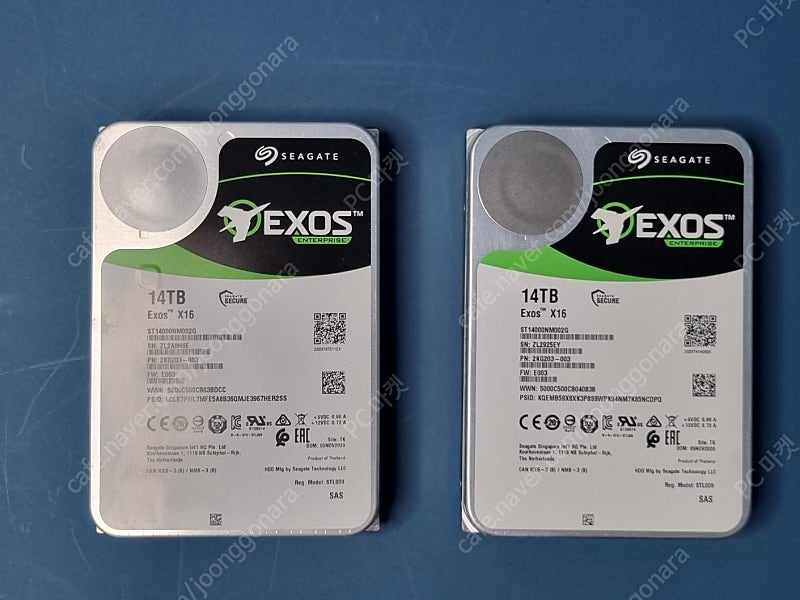 [판매] 시게이트 14TB 18TB SAS HDD EXOS X16 DC판매