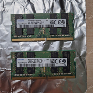 삼성 DDR4 3200 16GB 노트북 RAM 2개