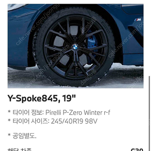 BMW G30 Y-Spoke845 19 윈터타이어