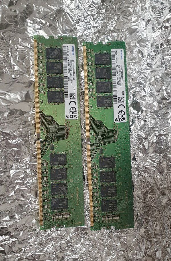 삼성전자 16G DDR4 25600 / PC4 3200 2개 /총32G 팝니다.