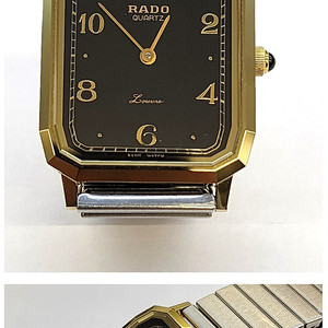 신품급 - 고급스러운 디자인의 금색 숫자 + 검판 정품 라도 남녀 공용 시계 (13만원)