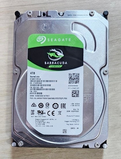 시게이트 4TB HDD / st4000dm004 / 160시간사용