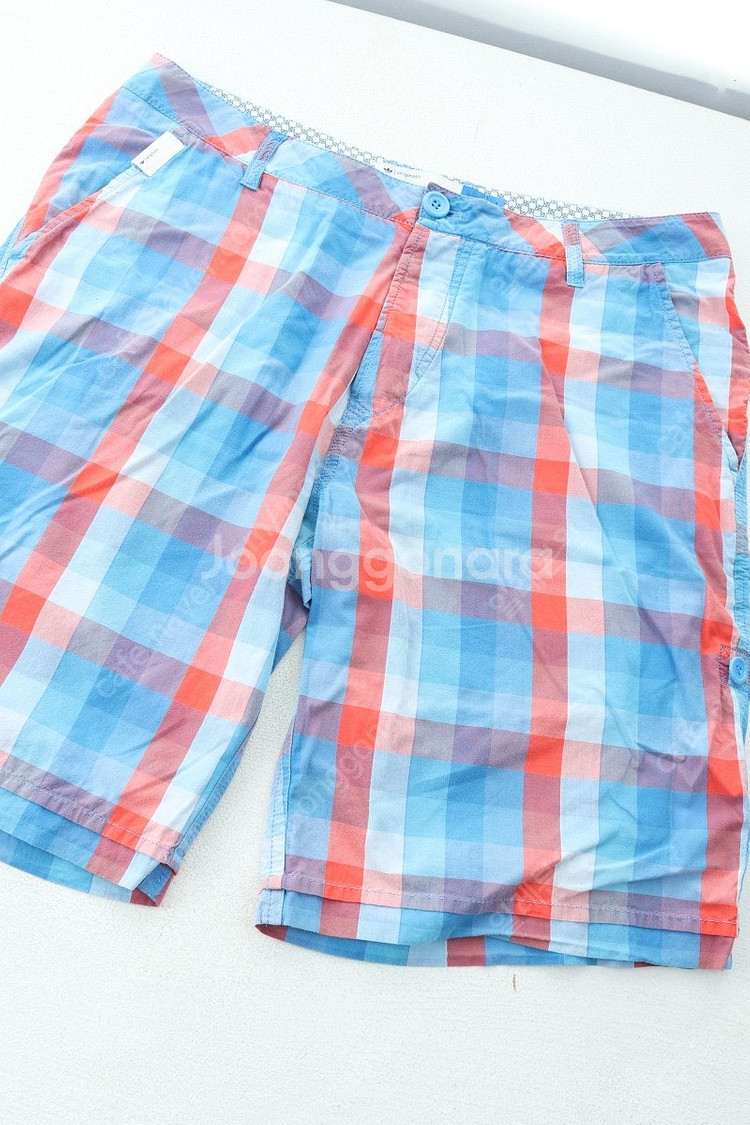 (XL) 아디다스 반바지 팬츠 블루 체크 면 아메카지 ...--0