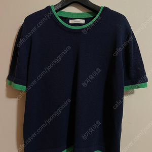 Moondal 문달 레이어드 하프 슬리브 니트 네이비 Layered Half Sleeve Knit in Navy