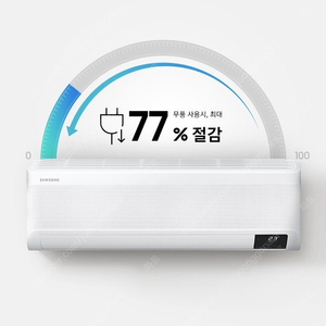 삼성 무풍 벽걸이 에어콘(9평형)AR09T917HCN(인버터) 29.3㎡