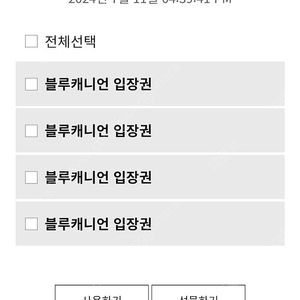 평창 휘닉스 블루캐니언 7/12~7/13 입장권 4장