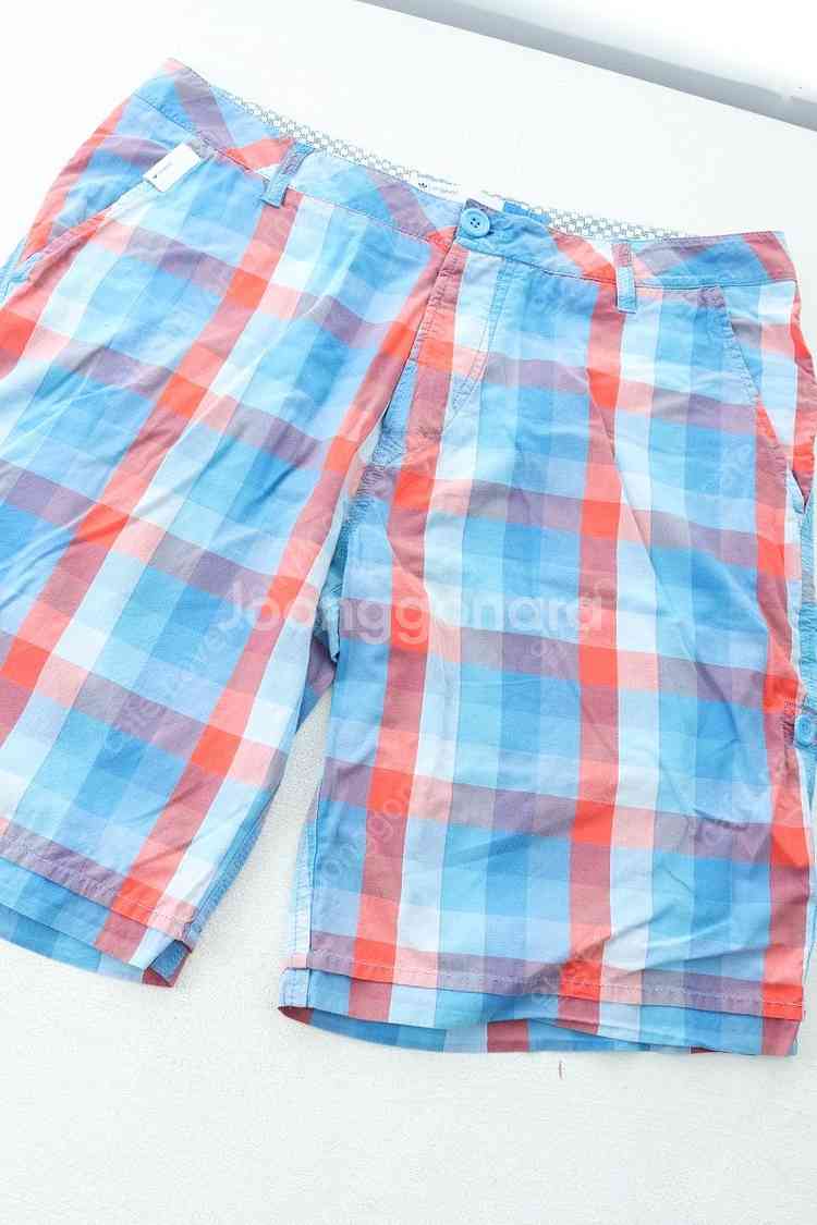 (XL) 아디다스 반바지 팬츠 블루 체크 면 아메카지 ...--0