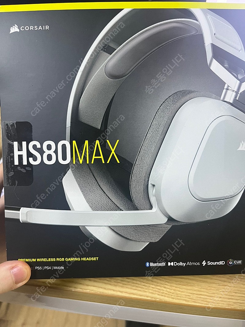 커세어 HS80 MAX 화이트 무선 헤드셋