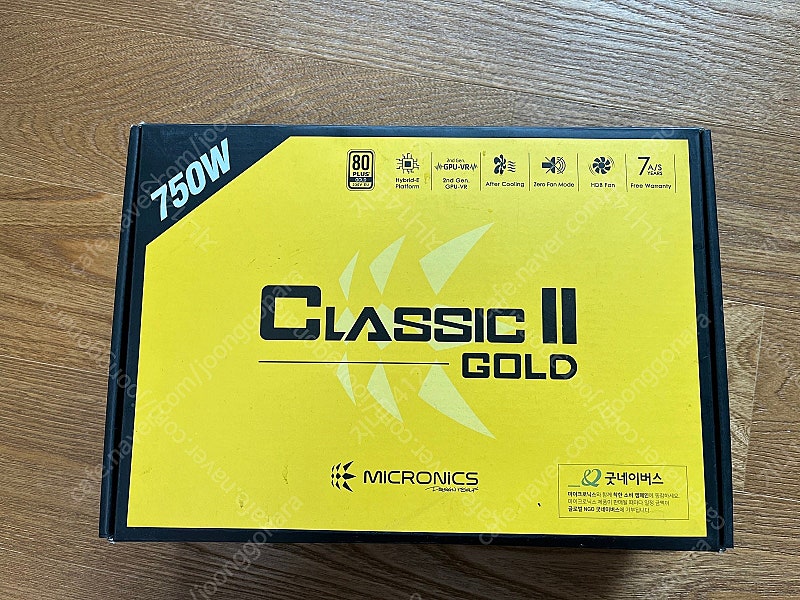 (미개봉 신품) 마이크로닉스 Classic II 750W 80PLUS GOLD 230V EU 파워 서플라이입니다.