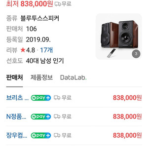 브리츠 액티브 블루투스 스피커 BR-3000PRO 서울 신길 40만원