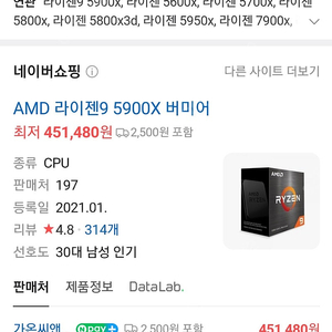 라이젠 5900x, 인텔 i9 13900k cpu