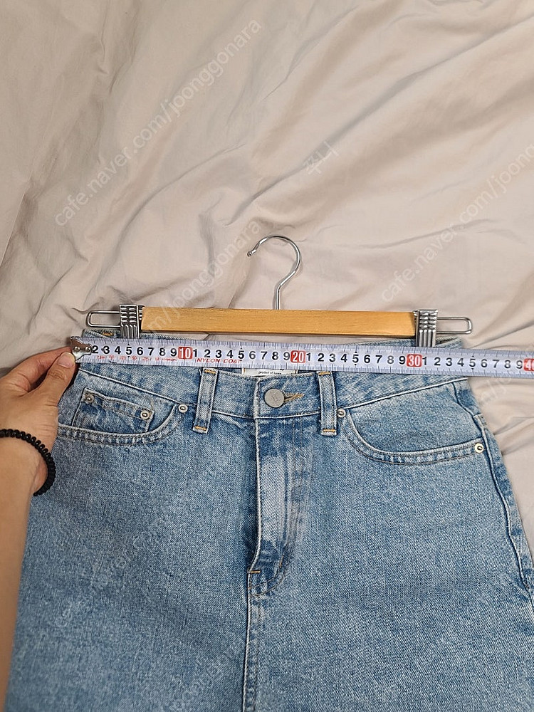 하프 데님 청 5부 반바지--2