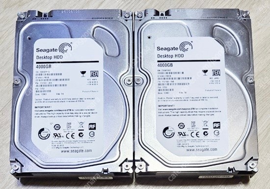 시게이트 4TB HDD / ST4000DM000 / 1000시간 사용