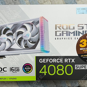 ASUS ROG STRIX 지포스 RTX 4080 SUPER O16G GAMING OC D6X 16GB White