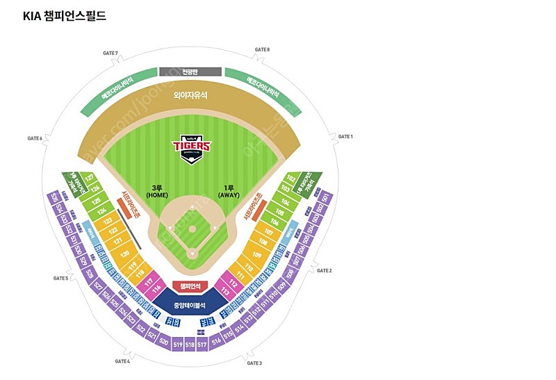 12(금) KIA vs SSG 중앙테이블석 2,3,4연석