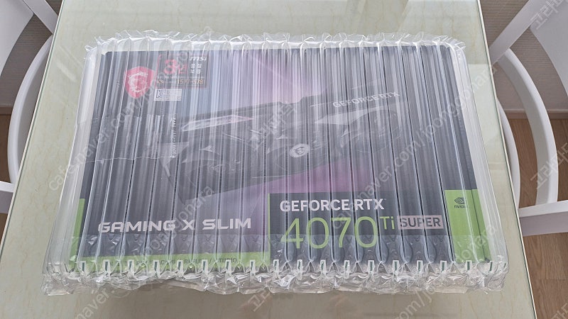 [미개봉] MSI 지포스 RTX 4070 Ti SUPER 게이밍 X 슬림 D6X 16GB 트라이프로져3 팝니다.