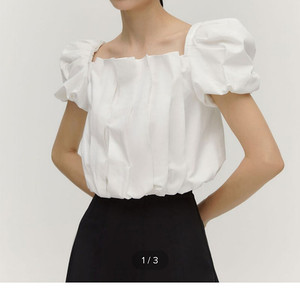 (구해요) 페이우 fayewoo hand pleats blouse (흰,검)