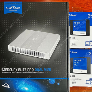 [OWC] 2베이 포터블 SSD 하드웨어 RAID 외장 스토리지 Mercury Elite Pro Dual