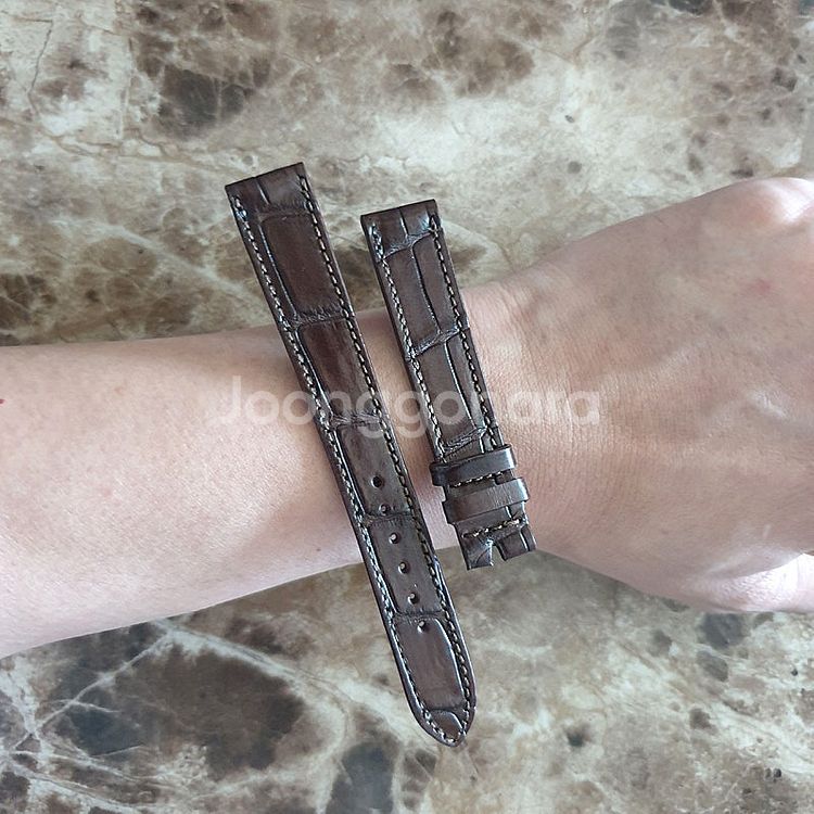 저먼 여자 시계밴드 수제 악어가죽 시계줄 16MM (예...--3
