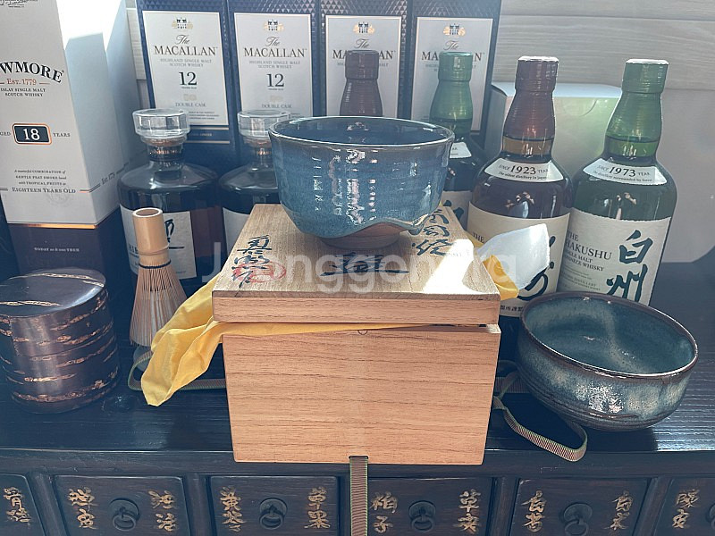 일본전통 말차그릇 나라오카야키 새제품 15만원--2