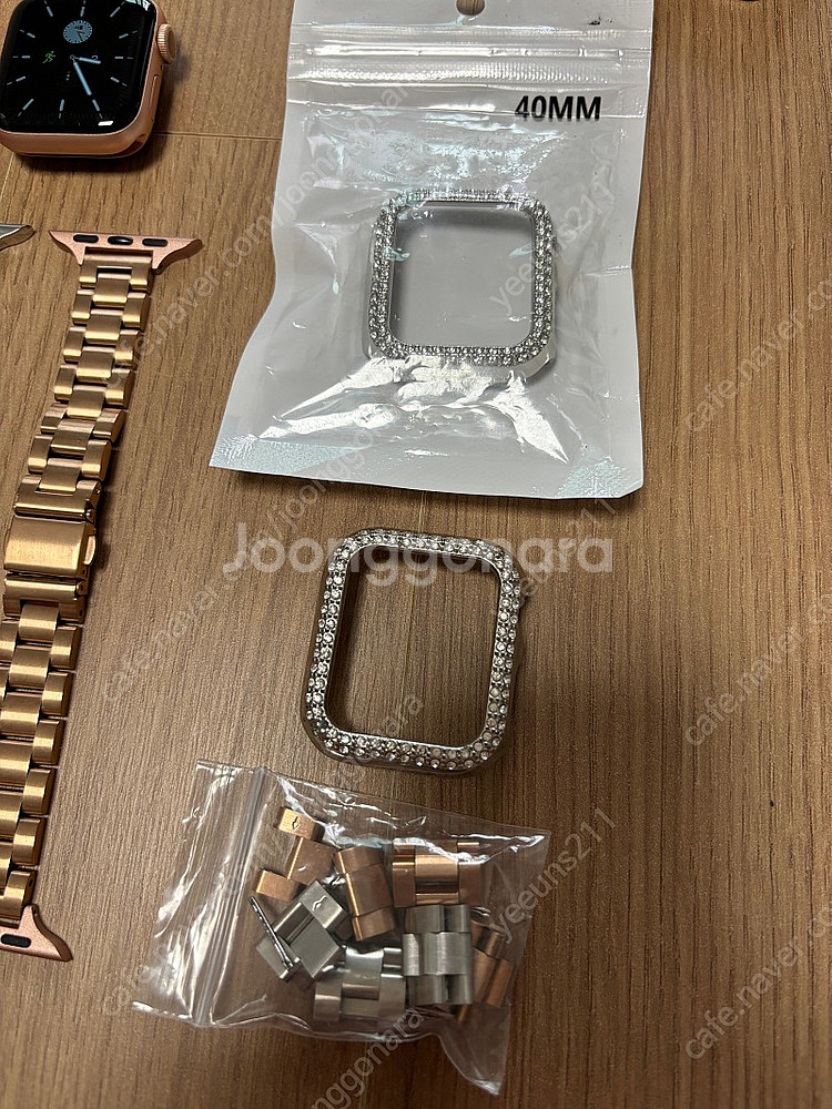 애플워치5 40mm 로즈골드+충전기+케이스+스트랩 풀세...--7