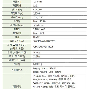 (양산,부산) 삼성전자 오디세이 G9 LC49G95T 49인치 울트라 와이드 게이밍 모니터 팝니다.