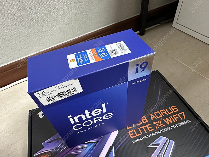 인텔 i9-14900k & 기가바이트 Z790 어로스 엘리트 X WIFI7