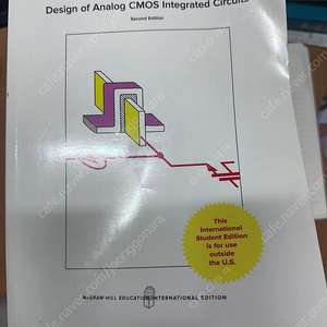 Razavi design of analog cmos integrated circuit 2nd 라자비 아날로그 cmos 집적회로 2판