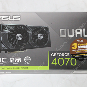 미사용 신품 ASUS DUAL 지포스 RTX 4070 O12G EVO OC D6X 12GB