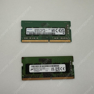 노트북용 메모리 DDR4 8GB 3200AA 삼성1개, 마이크론1개 팝니다.