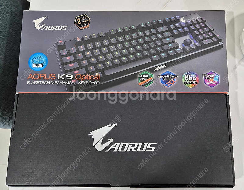 어로스 키보드 K9 옵티컬 기계식 RGB 블랙 거의 새...--0